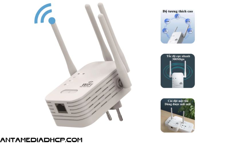 Bộ Kích Sóng Wifi 4 Râu Tốc Độ 1200Mbp